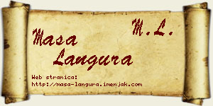 Maša Langura vizit kartica